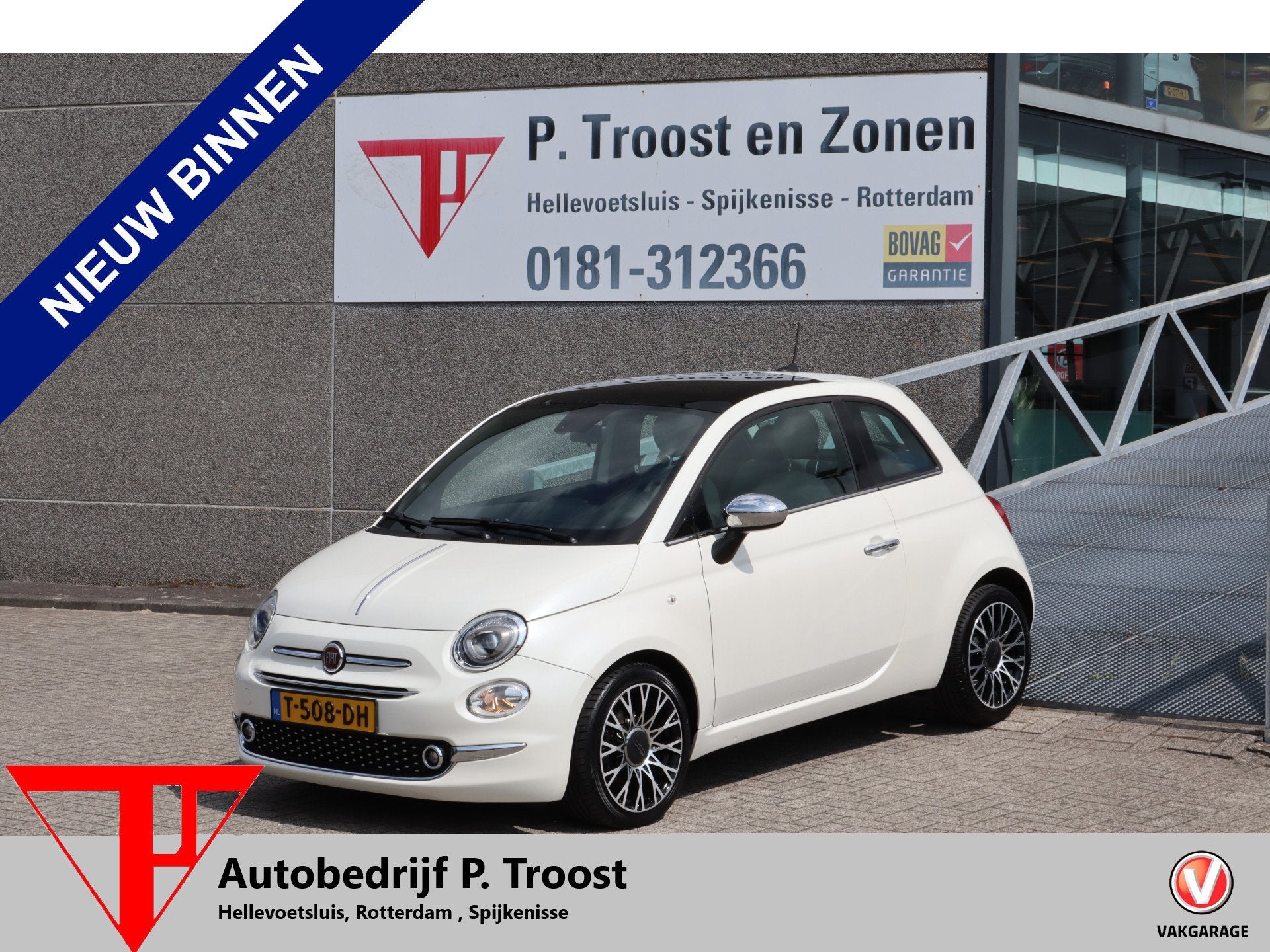 Fiat 500 1.0 Hybrid Star Panoramadak/Apple carplay/Cruise co, Auto's, Voorwielaandrijving, 12 maanden, Euro 6, 4 stoelen