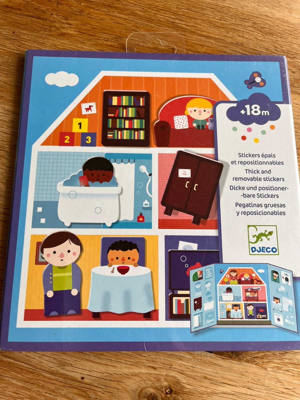 Removable stickers op kartonnen huisje van Djeco, Ophalen of Verzenden, Nieuw