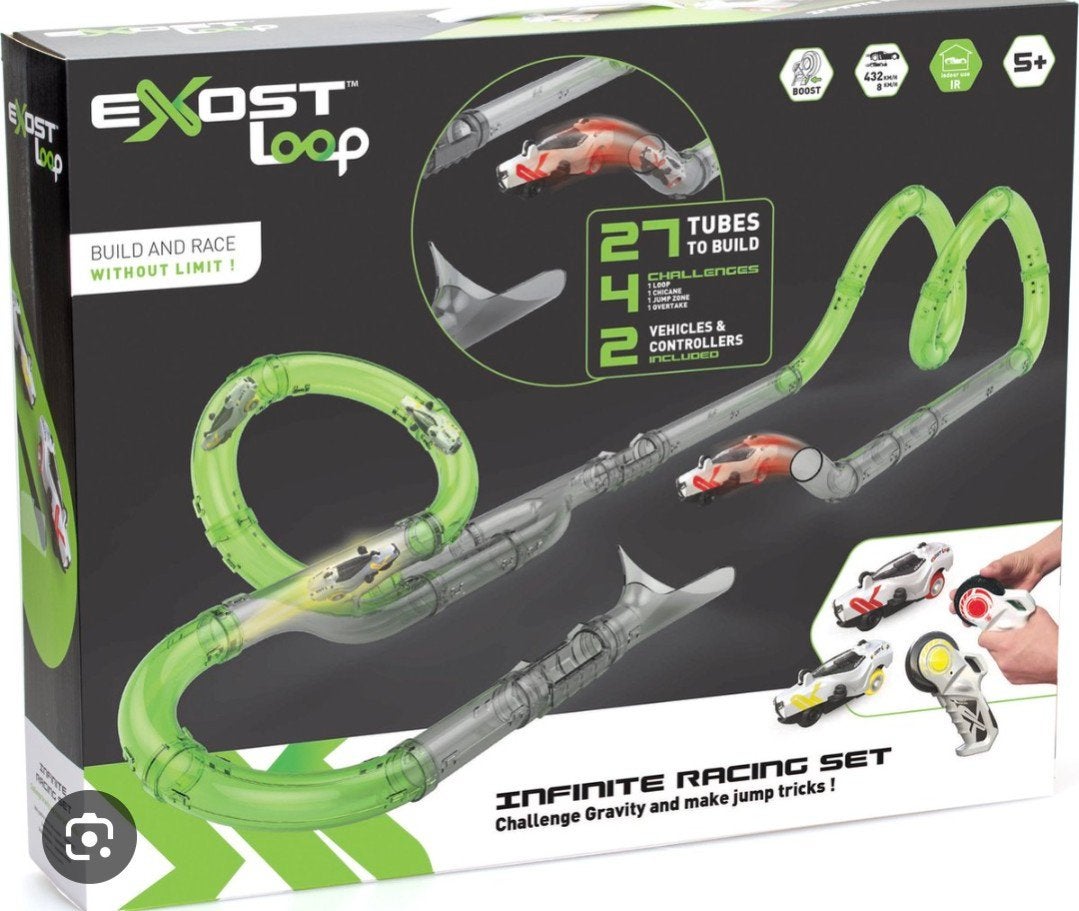 Exost Loop Racebaan Set - Eindeloos Raceplezier!, Elektrisch, Met looping, Ophalen, Overige merken