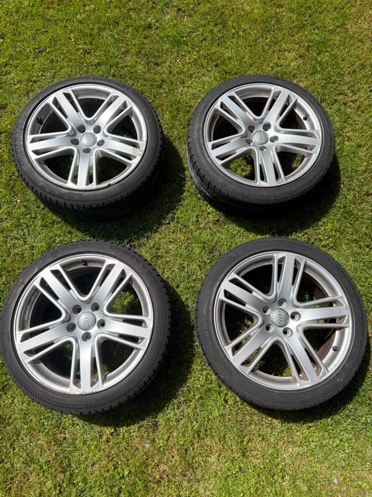 Audi A3 winterbanden met velgen, 1 seizoen gebruikt, Auto-onderdelen, Banden en Velgen, Banden en Velgen, Winterbanden, 18 inch