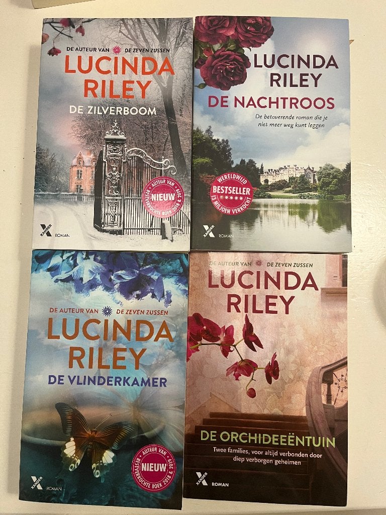 4 mooie Nederlandse boeken van Lucinda Riley, Boeken, Romans, Lucinda Riley, Ophalen of Verzenden, Zo goed als nieuw, Nederland