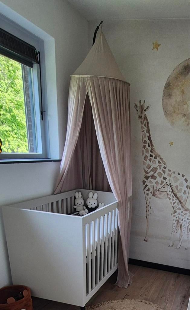 Mooie klamboe met zwarte stang voor babykamer, Ophalen of Verzenden, Zo goed als nieuw, Klamboe