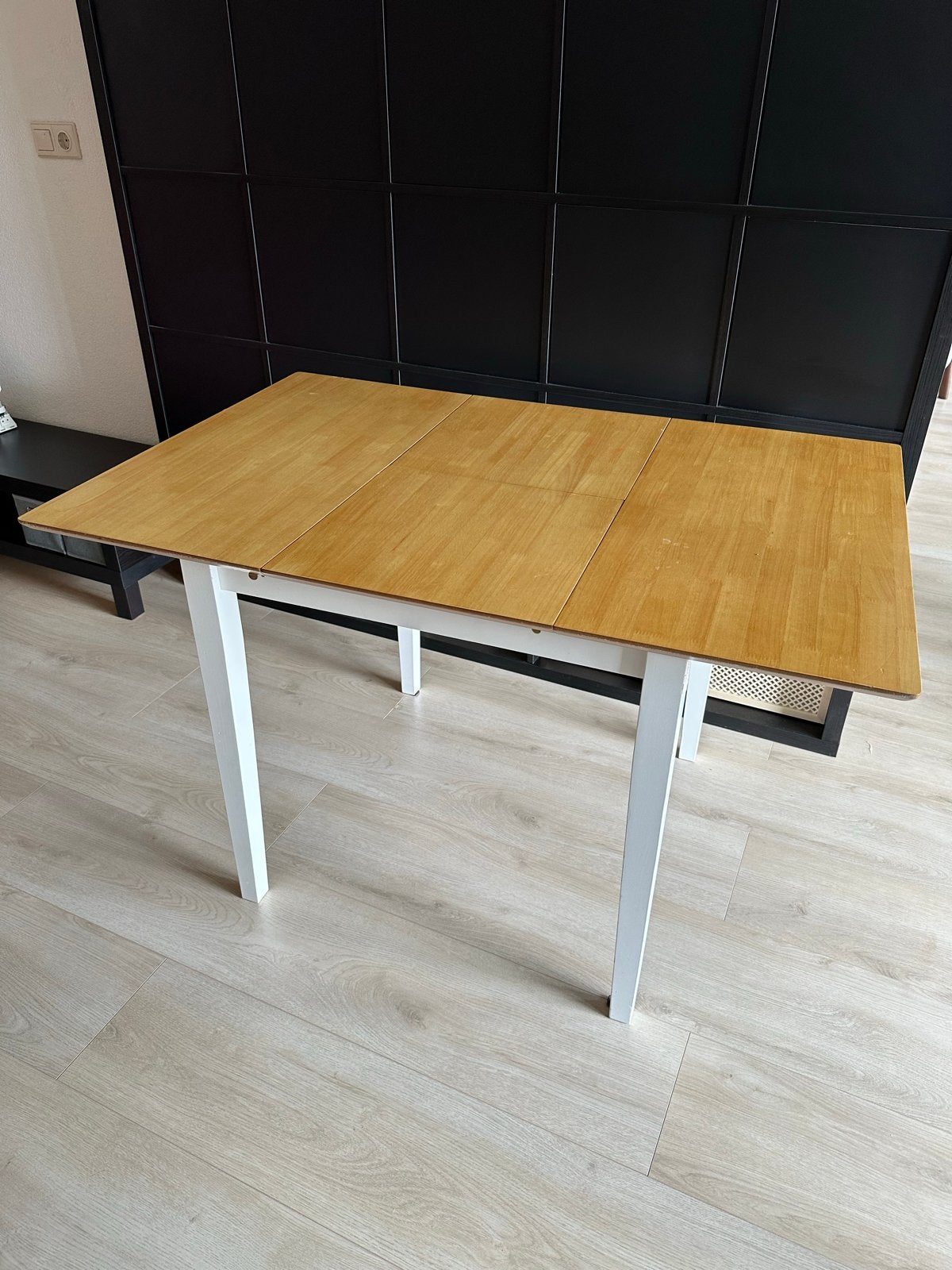 Uitschuifbare eettafel 80x80cm tot 120x80cm, Ophalen, Gebruikt, 100 tot 150 cm, 50 tot 100 cm