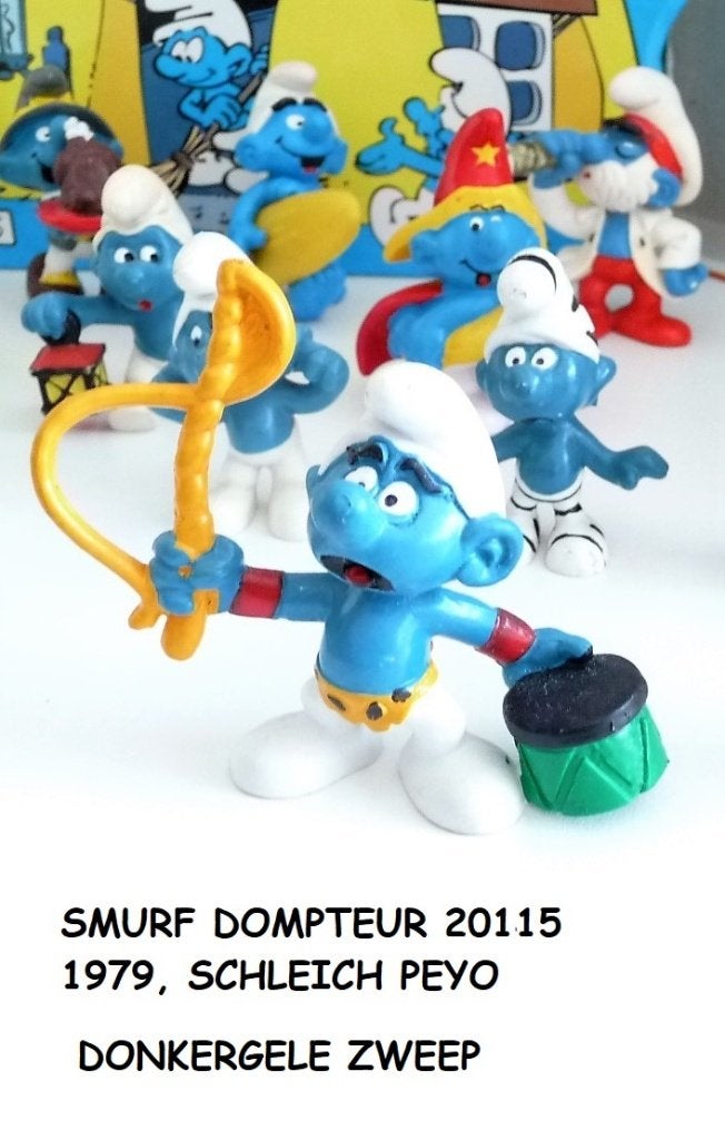smurf dompteur1979 nr 20115 ALS NIEUW, Verzenden, Zo goed als nieuw, Overige Smurfen, Poppetje, Figuurtje of Knuffel