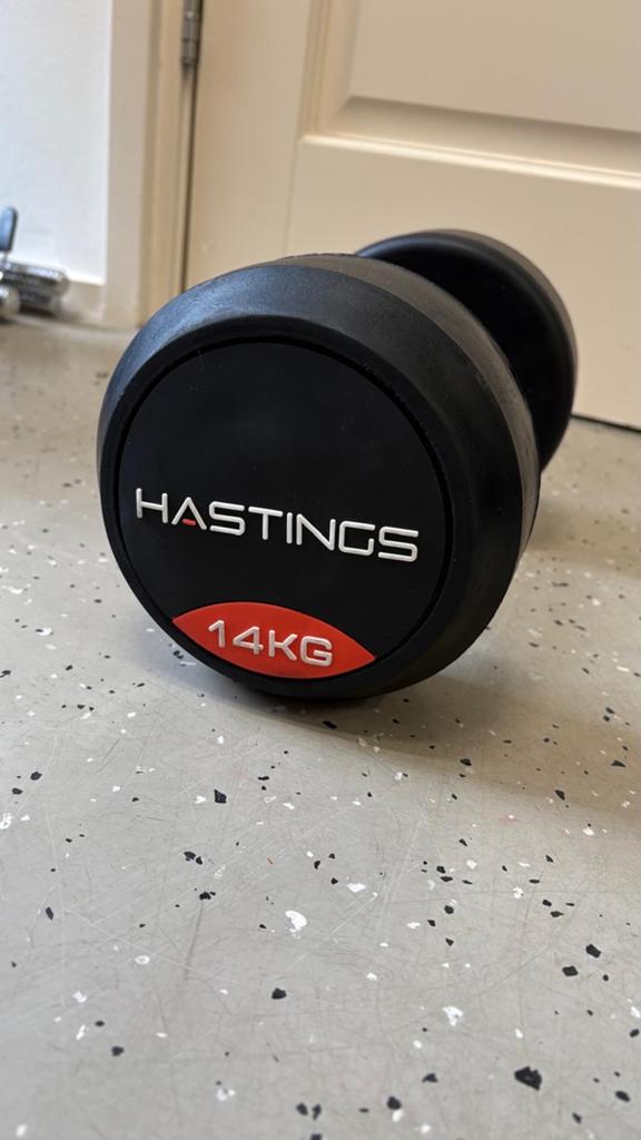 Hastings Dumbbell 14KG - Zo goed als nieuw, Ophalen, Nieuw, Armen, Dumbbell