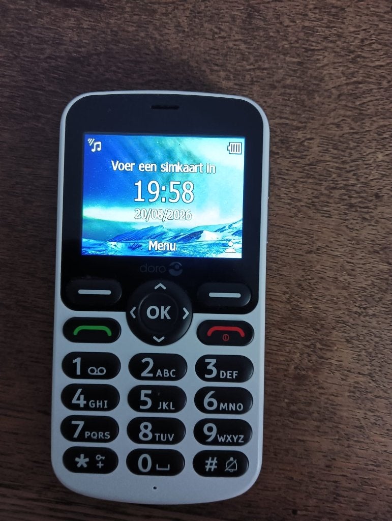 Doro 5860 seniorentelefoon, in zeer nette staat, Overige modellen, Wit, Ophalen of Verzenden, Zonder simlock