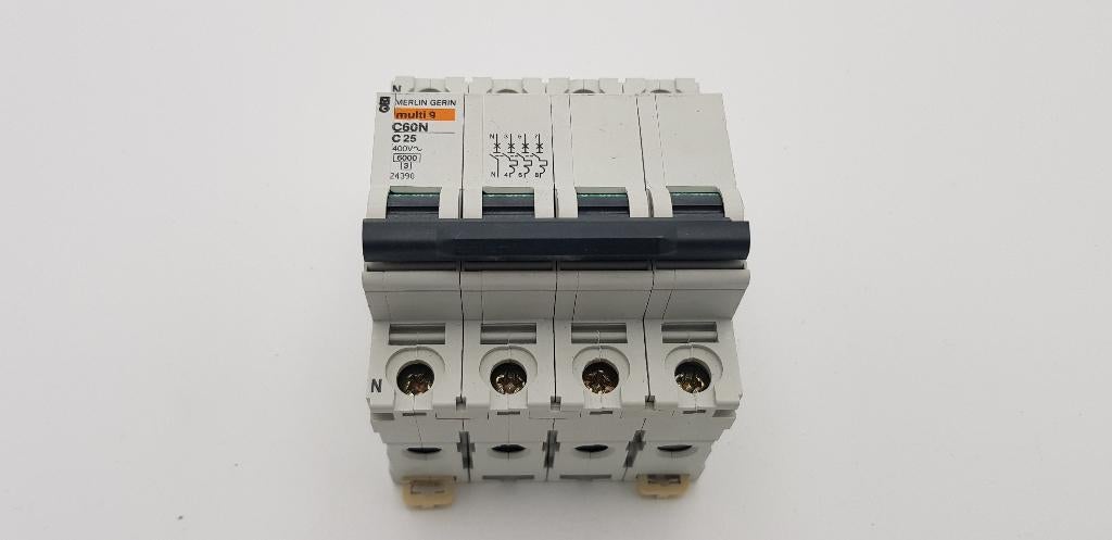 Merlin Gerin Groepenkast Automaat C60N C25 krachtstroom (1x), Gebruikt, Onbekend, Ophalen of Verzenden, Onbekend