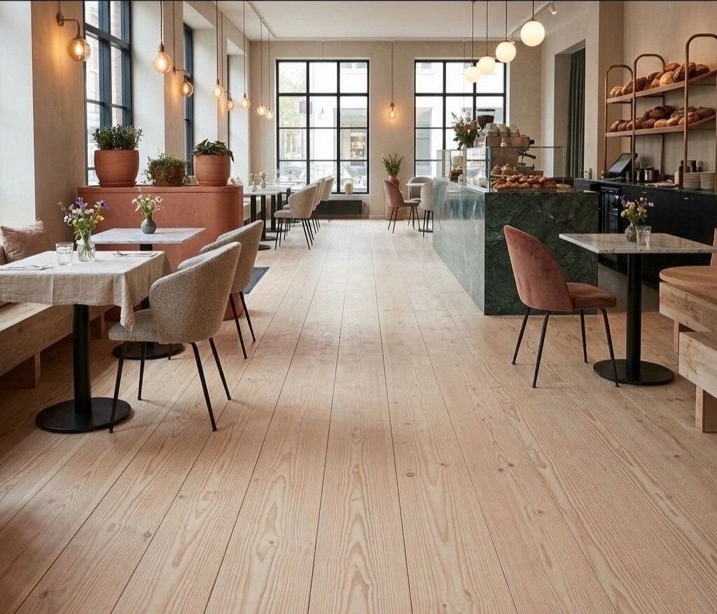 UNIEKE PITCH PINE VLOER EXTRA BREDE VLOERDELEN!, Ophalen, Nieuw, 75 m² of meer, Parket