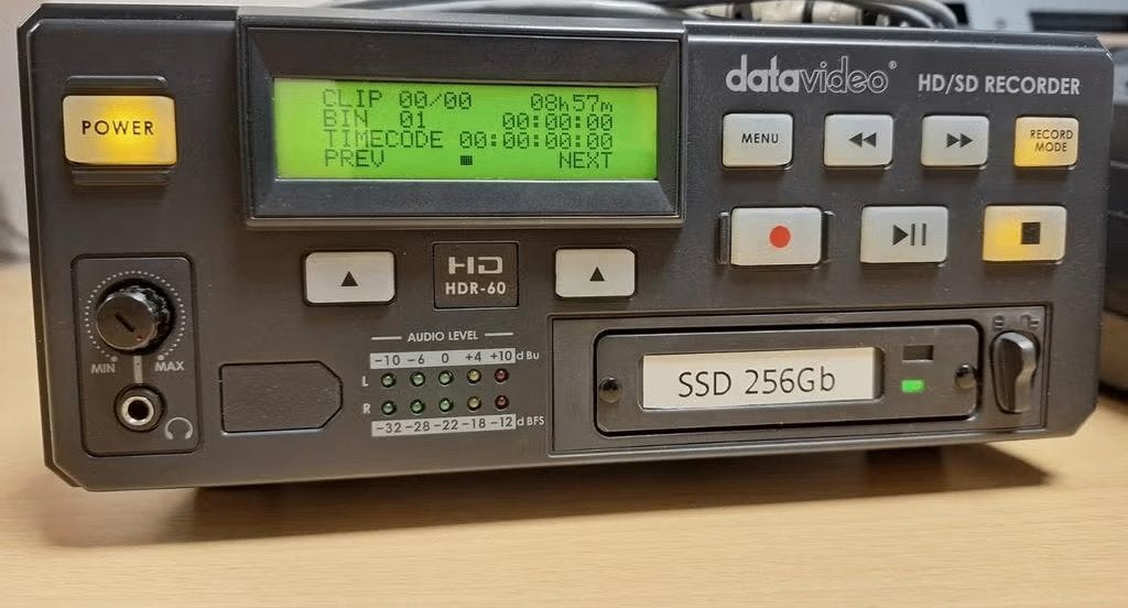 Datavideo HDR-60 HDD / SSD recorder (input SDI), Ophalen of Verzenden, Gebruikt, Video