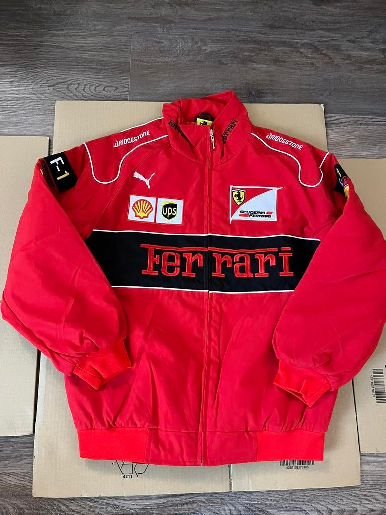 Ferrari Racing jas (maat M) – red vintage stijl, Kleding | Heren, Jassen | Zomer, Zo goed als nieuw, Maat 48/50 (M), Rood, Ophalen of Verzenden
