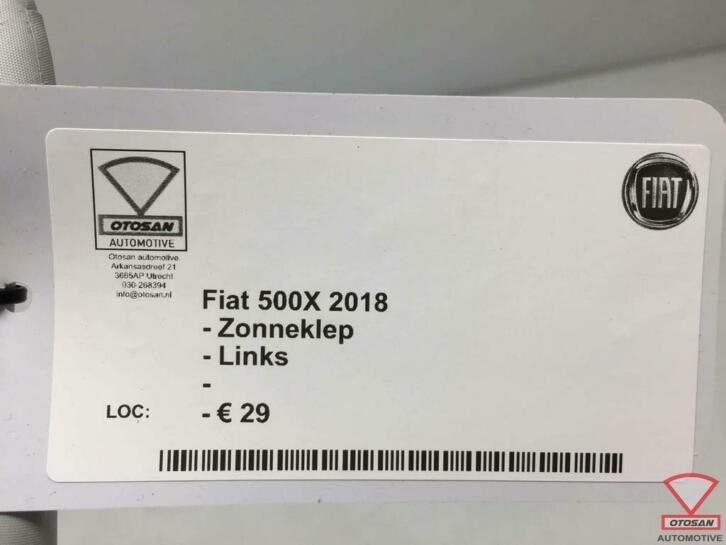 fiat 500x 500 x 2018 zonneklep links, Auto-onderdelen, Interieur en Bekleding, Gebruikt, Stellantis Europe S.p.A., Ophalen of Verzenden