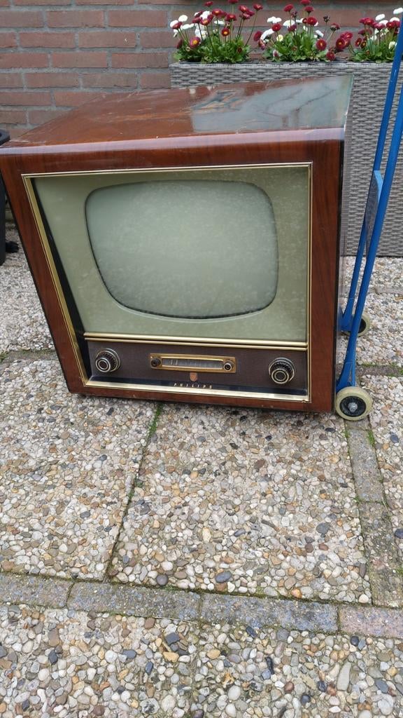 Vintage Philips Televisie - Jaren '50/'60 Retro TV, Audio, Tv en Foto, Vintage Televisies, Gebruikt, Minder dan 40 cm, Philips
