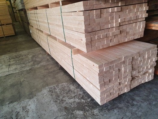 Aanbieding balkhout 50x75 - 5x7 - 44x69, Doe-het-zelf en Verbouw, Hout en Planken, Ophalen, 25 tot 50 mm, Nieuw, 300 cm of meer