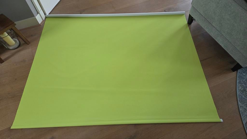 Mooi Limoengroen Veneta Rolgordijn- H 146,5xB146,5cm, Ophalen, Zo goed als nieuw, Groen