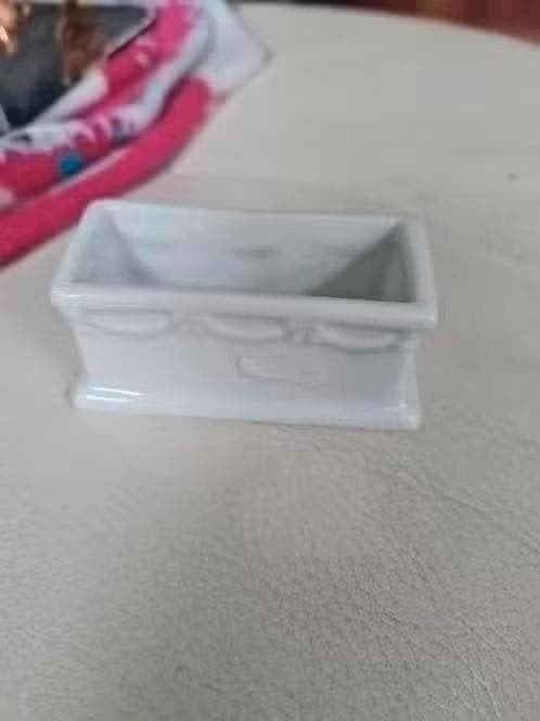 Miniatuur plantenbak voor poppenhuis - Wit, Ophalen of Verzenden