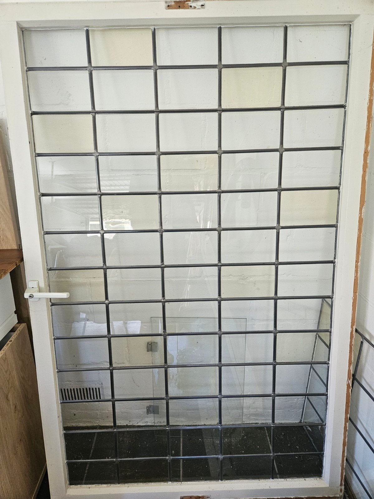 Te koop mooie glas in lood ramen met goede kozijnen., Ophalen, Gevelraam of Ruit, Gebruikt, Minder dan 80 cm
