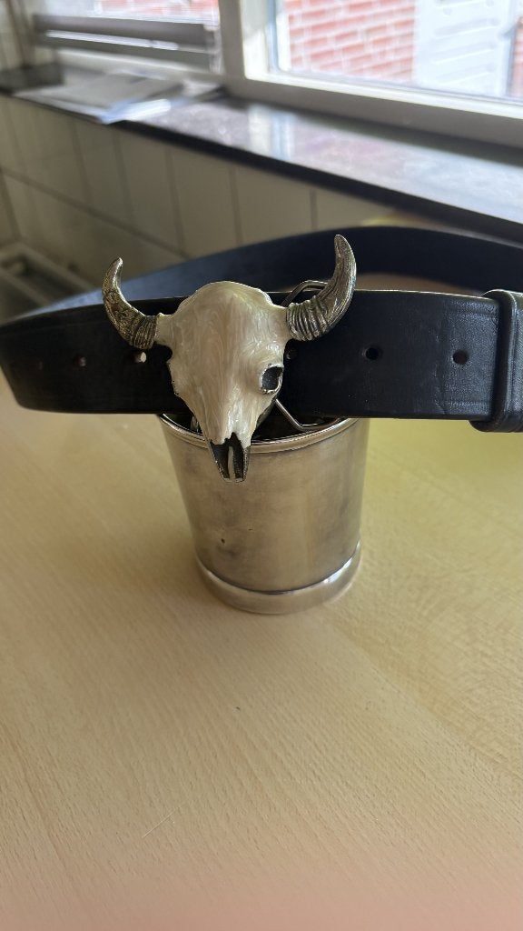 Western belt zware uitvoering, Ophalen of Verzenden, Zo goed als nieuw, Zwart, Echt leder