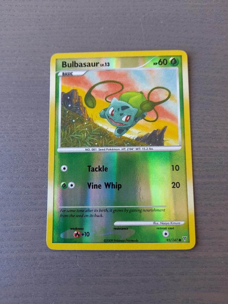 2009 supreme victors 93/147 bulbasaur reverse, Ophalen of Verzenden, Gebruikt, Losse kaart, Foil