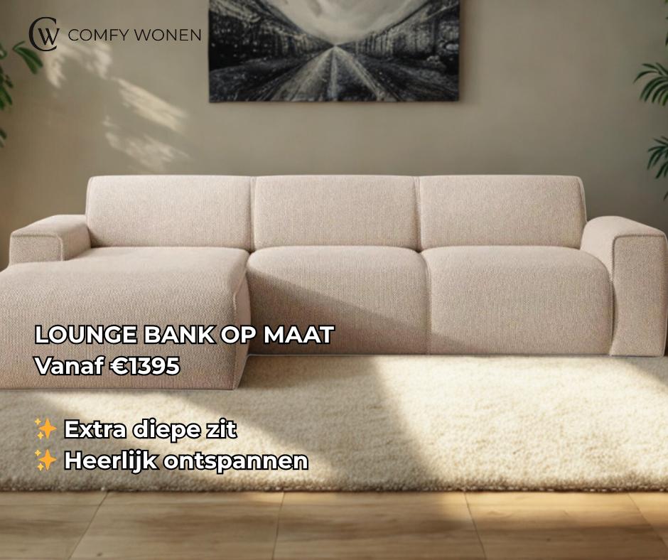Loungebank Kopen? Op Maat | Extra Comfort | 100+ Stoffen, Huis en Inrichting, Banken | Complete zithoeken, Nieuw, Stof, Overige materialen