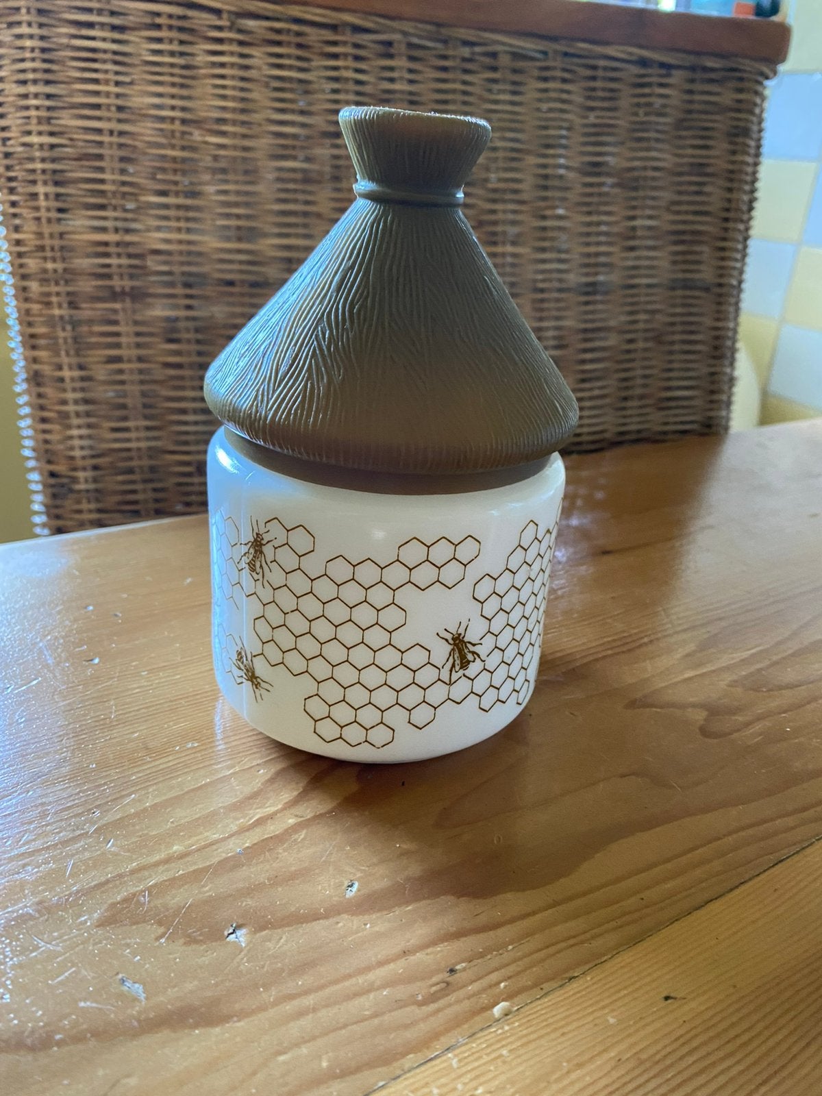 Vintage honingpot, Voorraadpot, Ophalen of Verzenden, Gebruikt