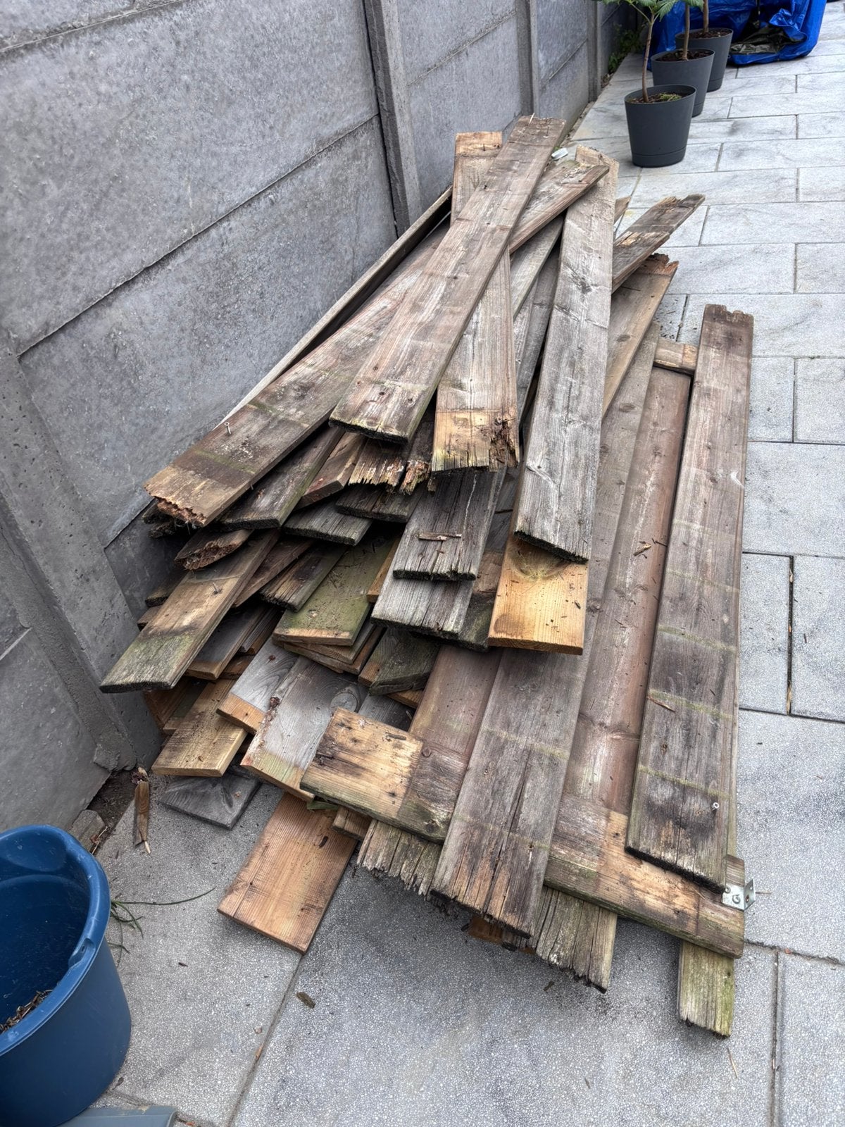 Oud hout, Tuin en Terras, Ophalen, Gebruikt, Minder dan 180 cm, Planken