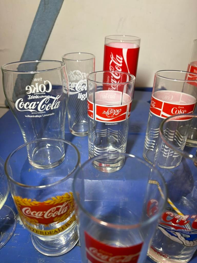 Cocacolaglszen, Ophalen of Verzenden, Zo goed als nieuw, Frisdrankglas