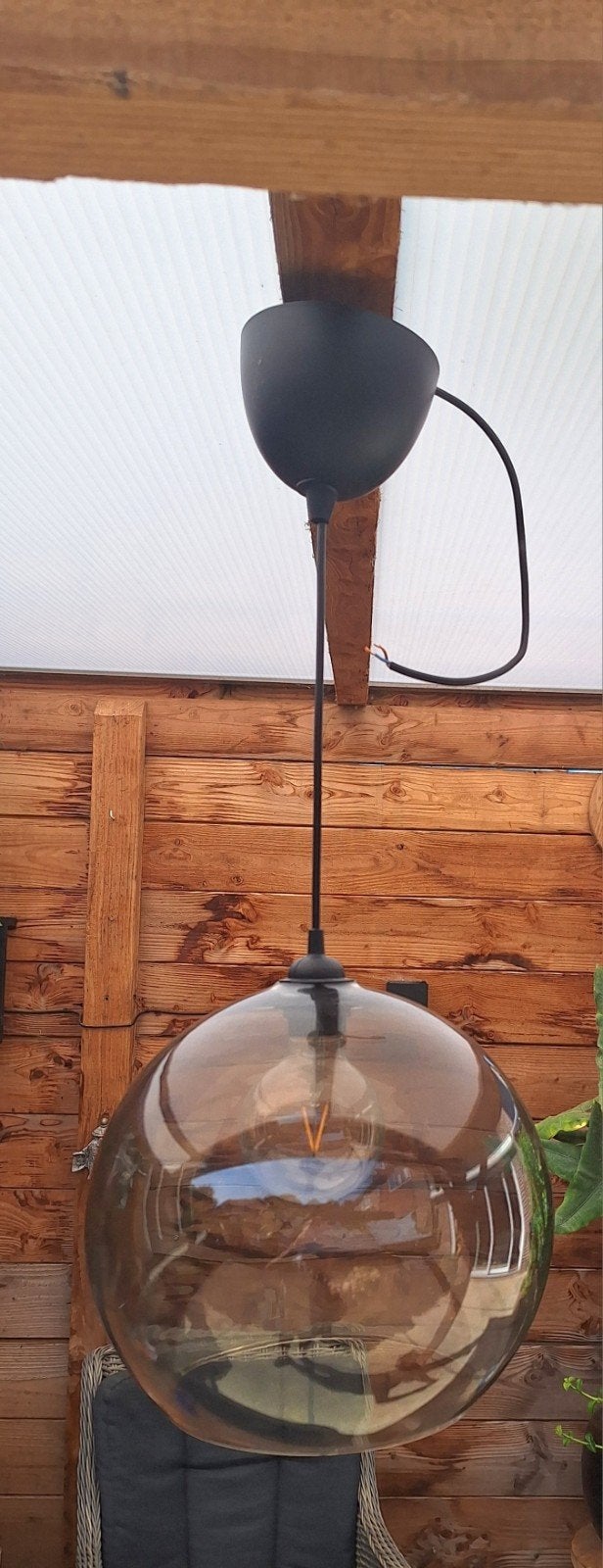 IKEA Fado hanglamp/plafondlamp - glazen bol, Ophalen, Gebruikt, Modern, Scandinavisch, E27 (groot)