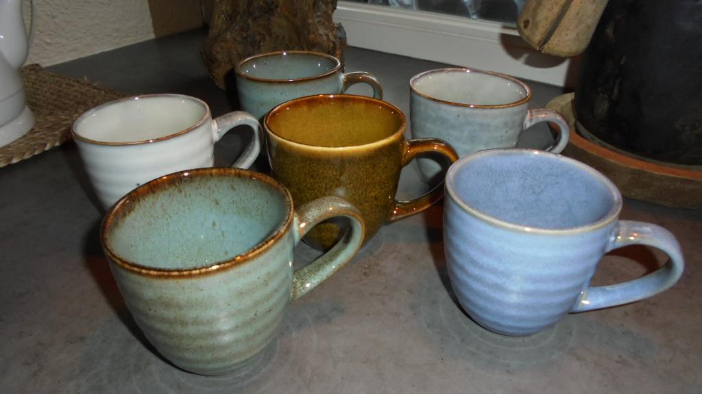 6 zgan toscane bekers/mokken/kommen, Huis en Inrichting, Keuken | Servies, Overige typen, Ophalen of Verzenden, Zo goed als nieuw