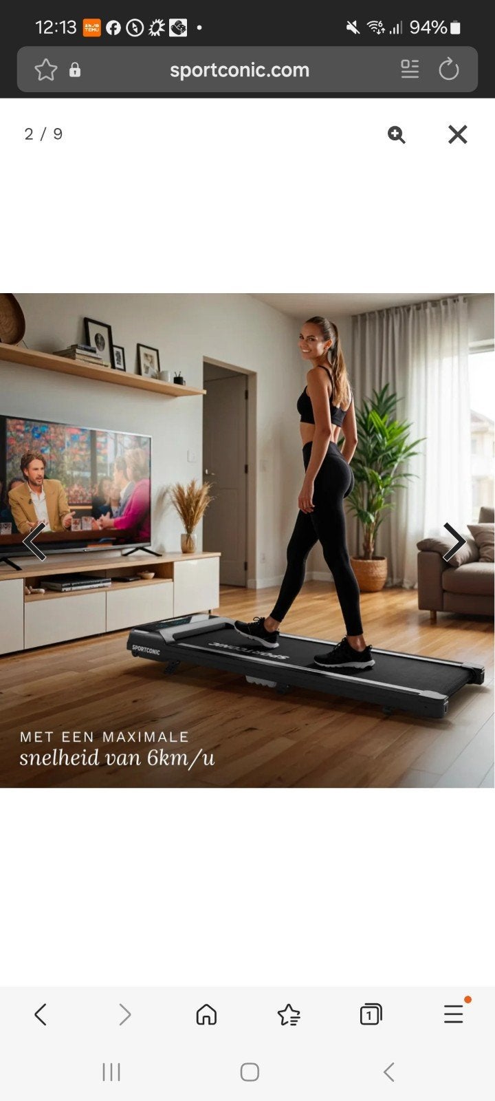 Electrische loopband te koop, Ophalen, Loopband