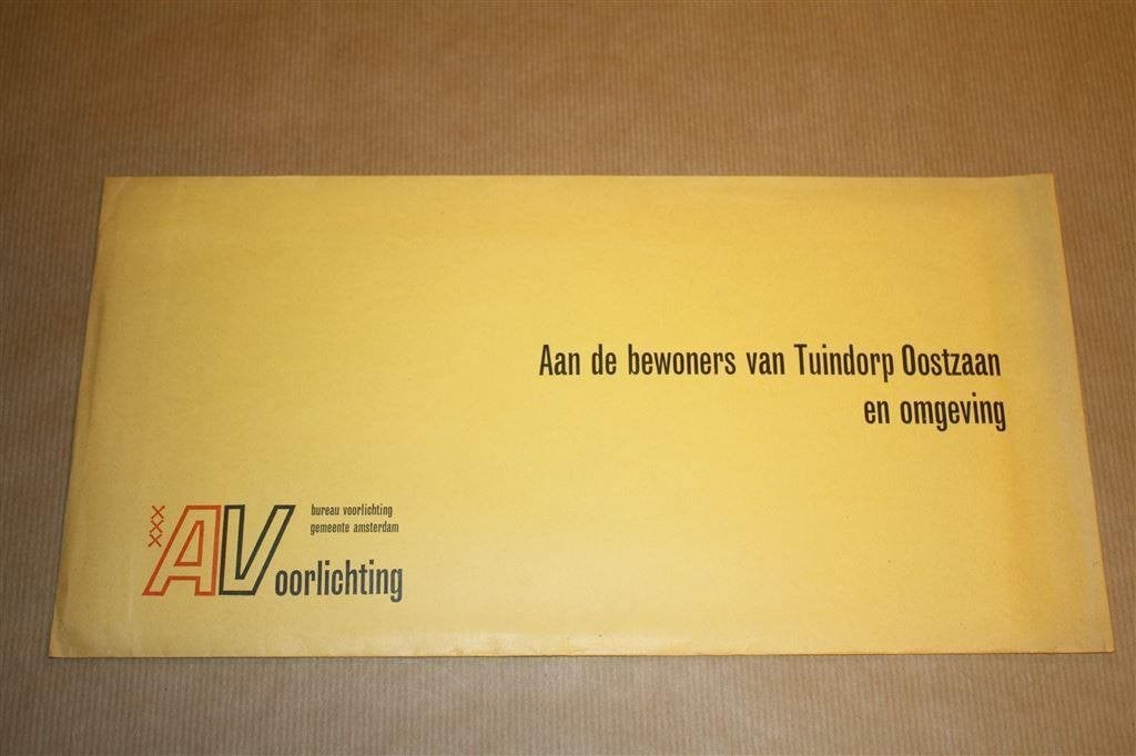 Zedlzame brochure + envelop Tuindorp Oostzaan A\'dam 1970 !!, Ophalen of Verzenden, Zo goed als nieuw