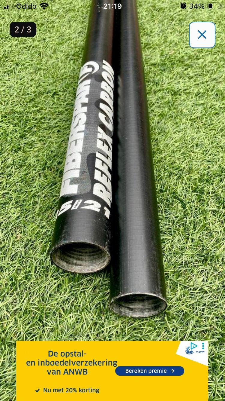 Fiberspar Reflex Carbon Freeride Mast 430 cm, Overige merken, Gebruikt, Mast, Ophalen of Verzenden