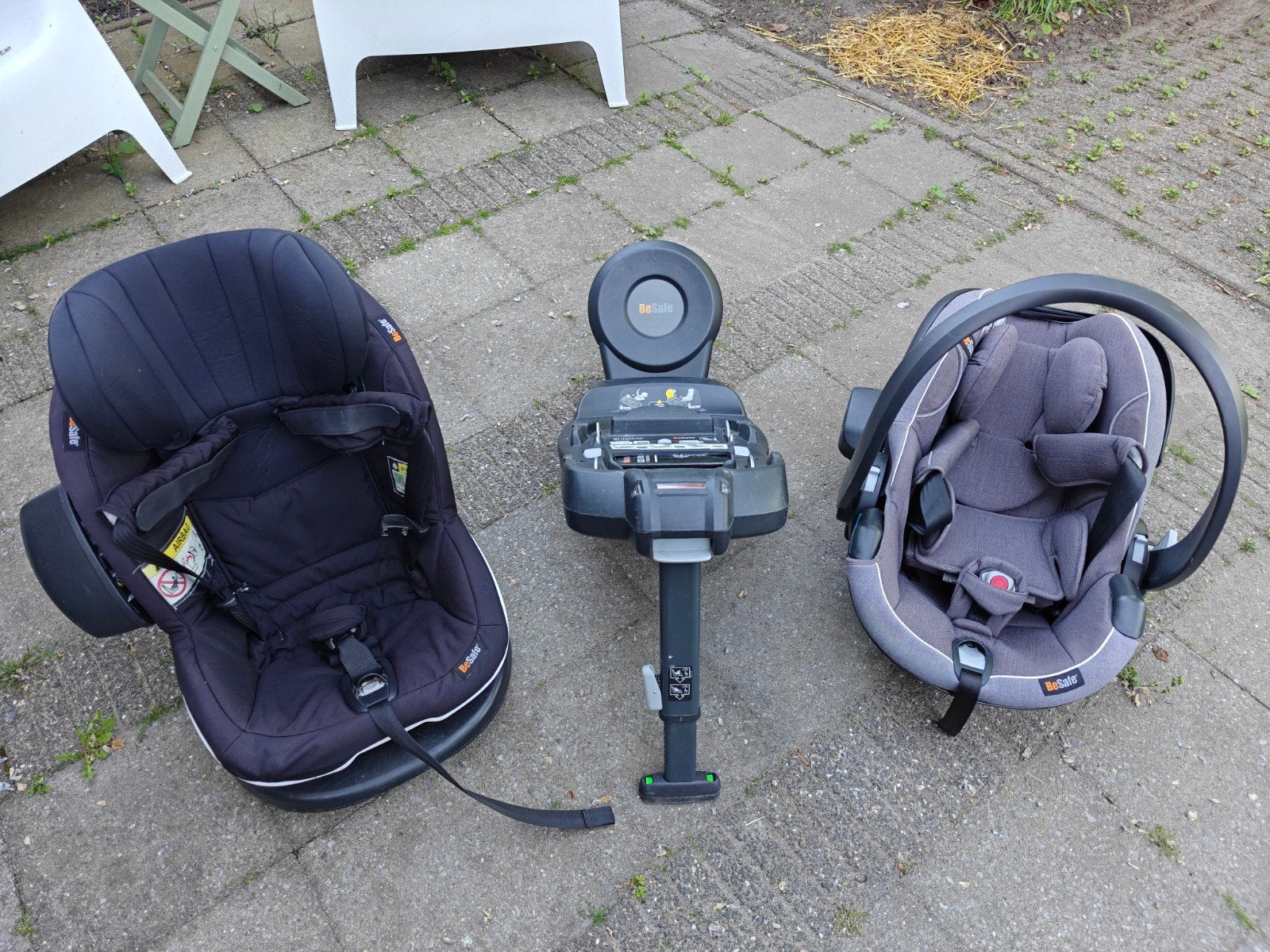 BeSafe iZi Modular set: base + maxi cosi + peuterstoel, Verstelbare rugleuning, Gebruikt, Isofix, Ophalen