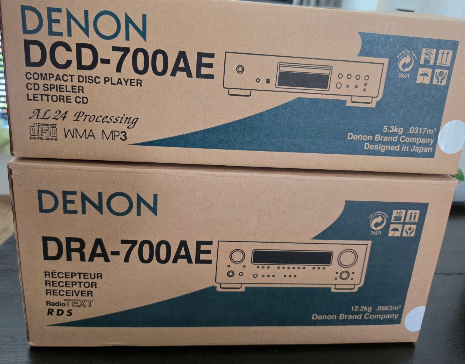 Denon DRA-700AE Receiver & DCD-700AE CD-speler Zilver, Audio, Tv en Foto, Versterkers en Receivers, Ophalen, Denon