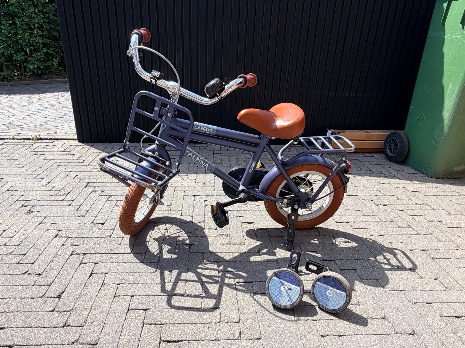 Alpina Cargo Kinderfiets 12 inch met zijwieltjes, Ophalen, Gebruikt, Minder dan 16 inch, Zijwieltjes
