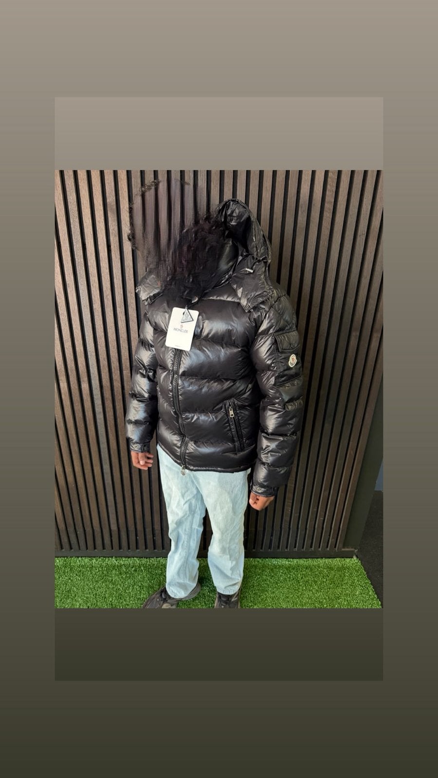 Moncler Maya Puffer Jas Zwart - Maat M, Ophalen of Verzenden, Zo goed als nieuw, Maat 48/50 (M), Zwart