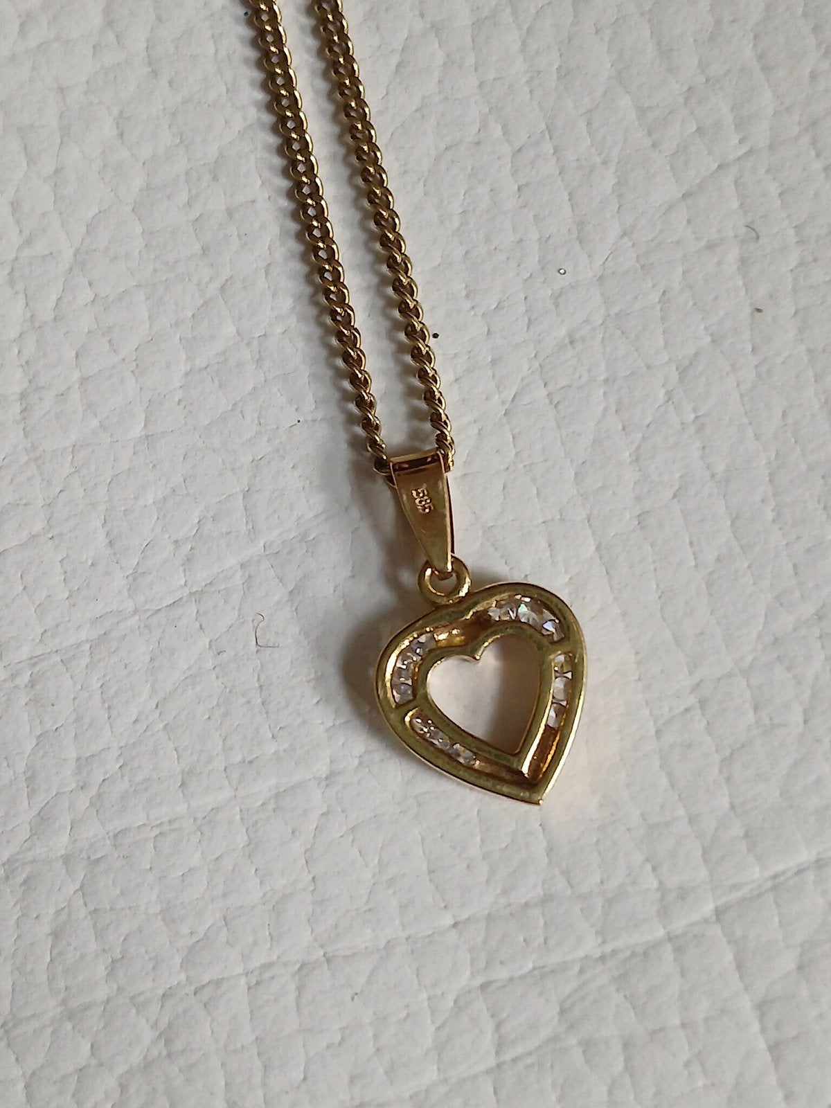 Mooi 14 karaats ketting met hanger. Als nieuw. 585., Ophalen, Zo goed als nieuw, Goud, Met hanger