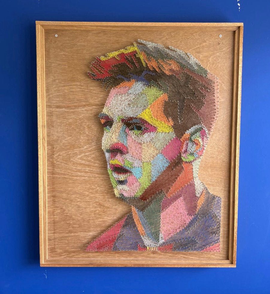 Messi string art kunstwerk, Ophalen