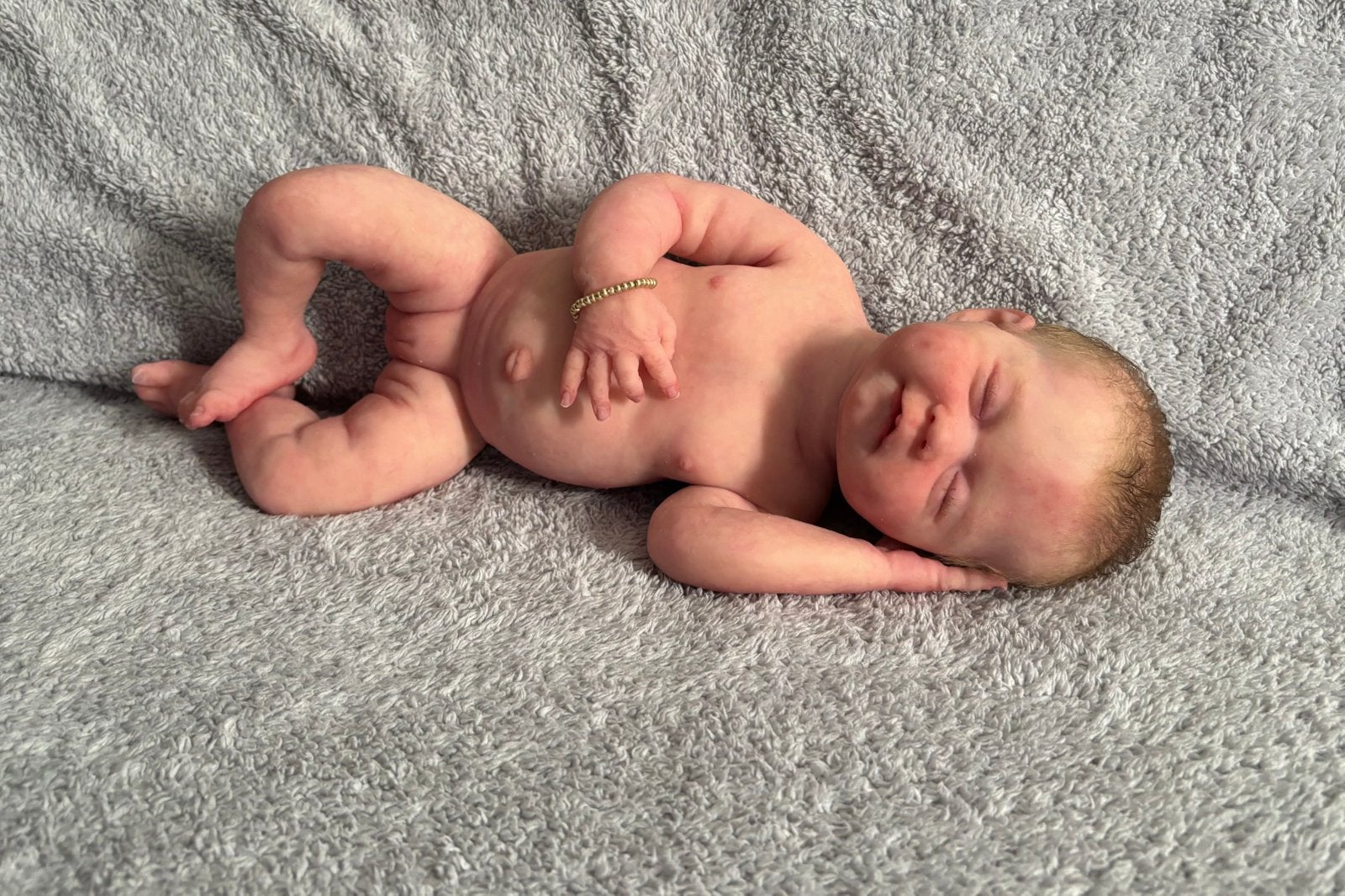 Full body siliconen UNIEK meisje van Barbara Nolte, Ophalen of Verzenden, Zo goed als nieuw, Babypop, Levensecht of Reborn
