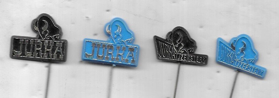 4 STURKA IJZERSTERK VERSCHILLENDE SPELDEN, Verzamelen, Ophalen of Verzenden, Gebruikt, Merk, Speldje of Pin