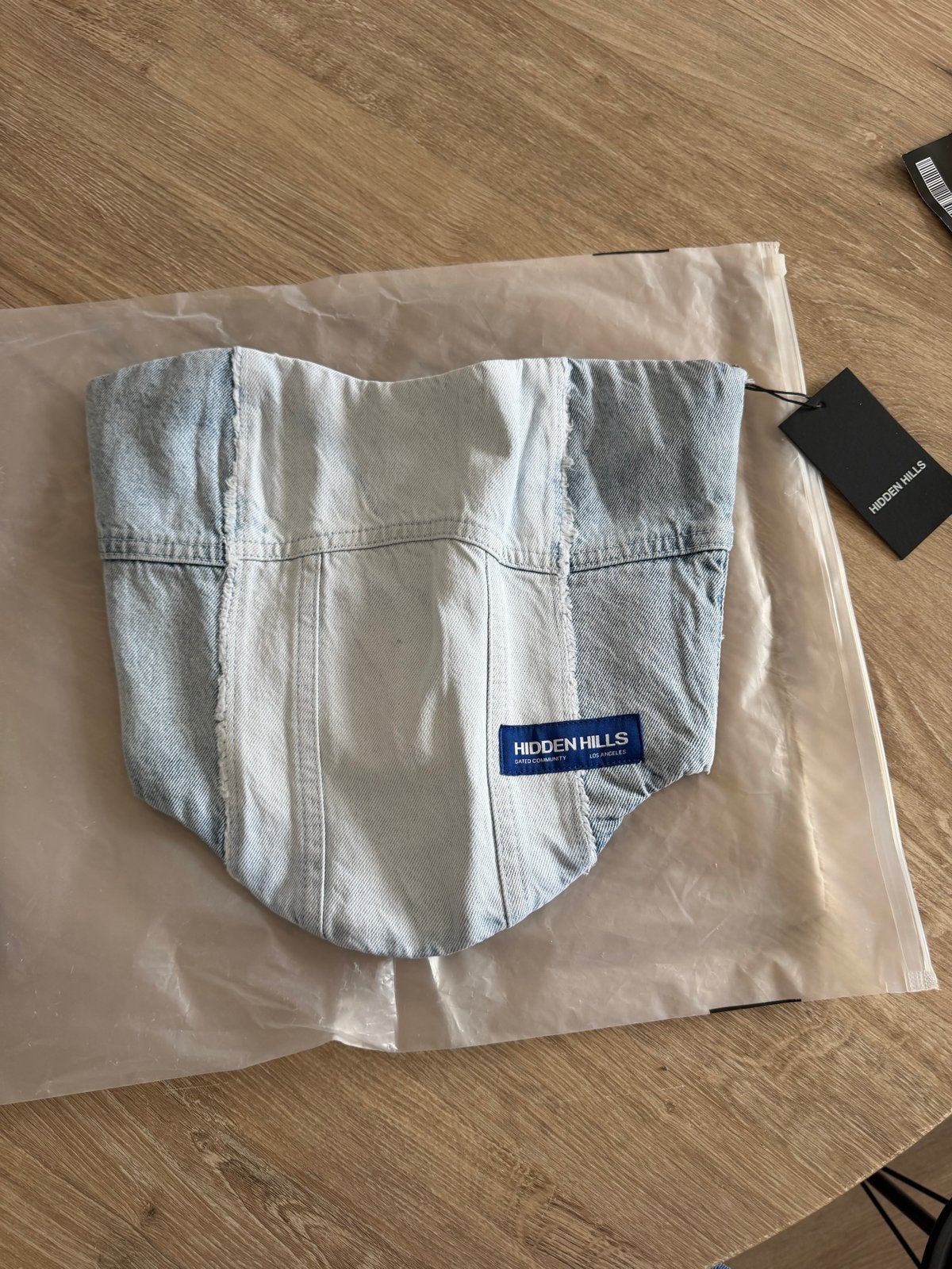 Hidden Hills denim corset top - XXS, Blauw, Nieuw, Ophalen of Verzenden, Zonder mouw