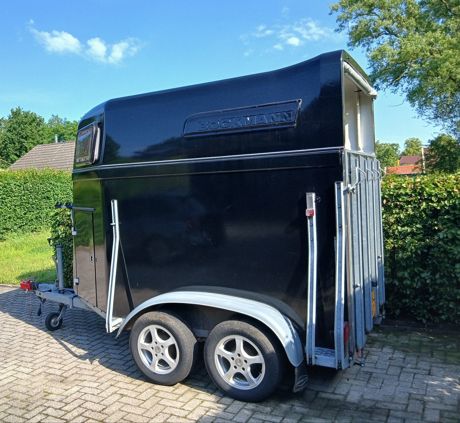 Paardentrailer 2 paards met fietsendrager ,Böckmann, Ophalen, Gebruikt