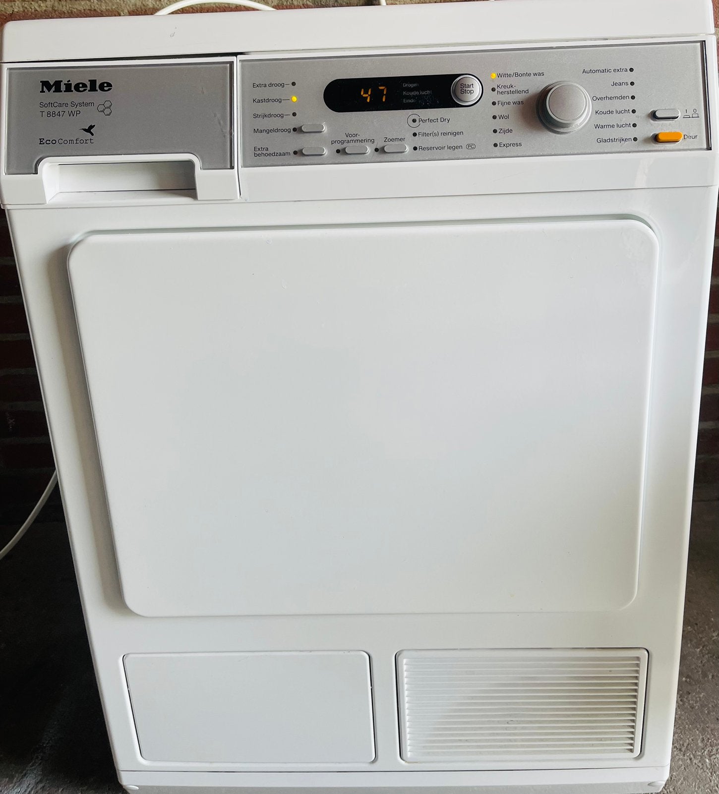 Mooie,Miele Warmtepompdroger 7KG EcoComFort top staat A+++, Ophalen, 6 tot 8 kg, Zo goed als nieuw, Voorlader