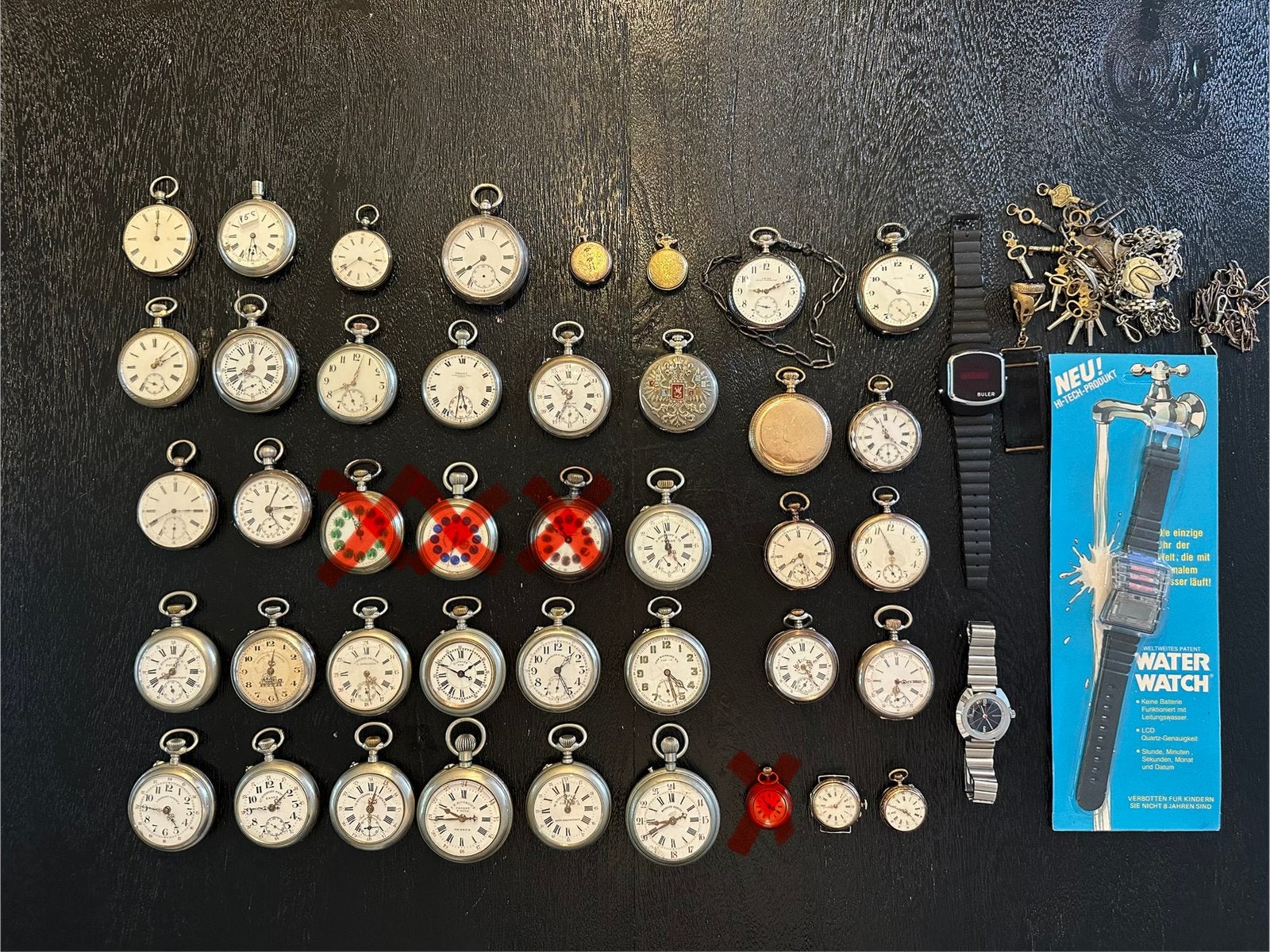 Verzameling zakhorloges antiek, Ophalen of Verzenden, Staal, Zakhorloge, Overige merken