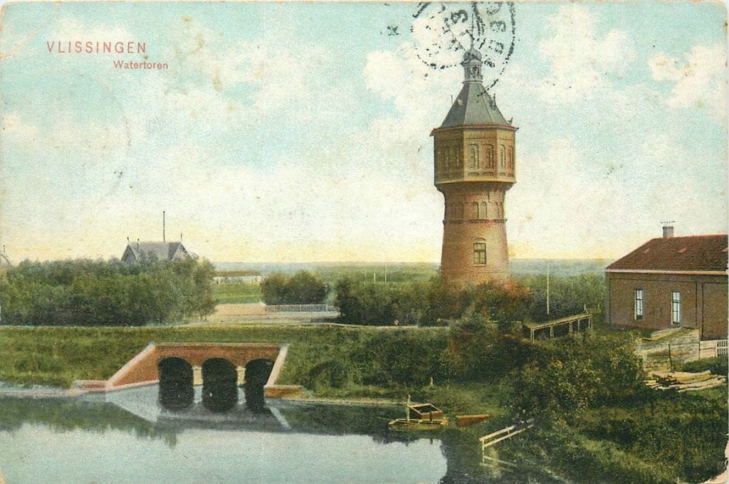 701-430-045 Vlissingen Watertoren, Verzamelen, Ophalen of Verzenden, Voor 1920, Zeeland