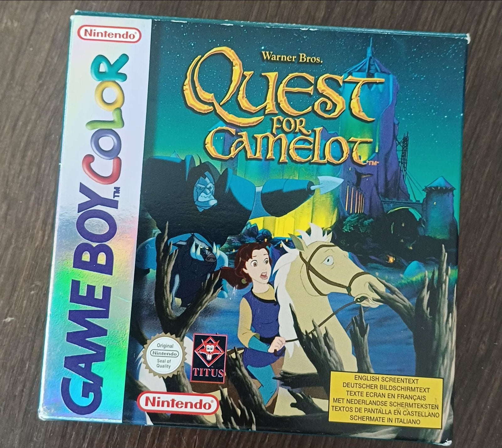 Quest for Camelot Game Boy Color zgan, Ophalen of Verzenden, Zo goed als nieuw, Avontuur en Actie