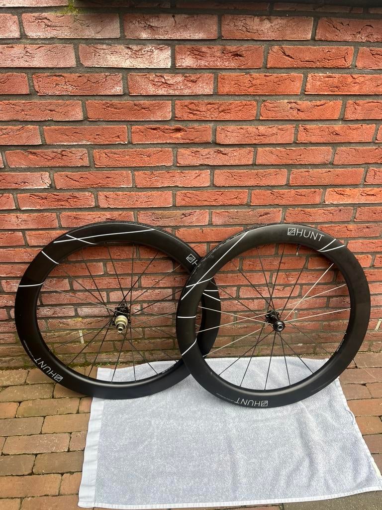 HUNT 60 Limitless UD Carbon Spaakwielset, Ophalen of Verzenden, Zo goed als nieuw, Wiel