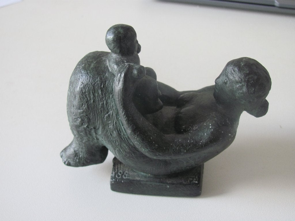 Frank Letterie - Geborgen Begin, Minder dan 20 cm, Ophalen of Verzenden, Overige materialen, Beeld