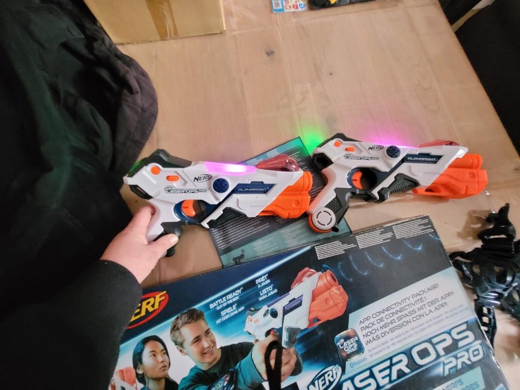 Nerf Laser Ops Pro AlphaPoint Laser Pistolen (2-pack), Kinderen en Baby's, Speelgoed | Buiten | Actiespeelgoed, Ophalen