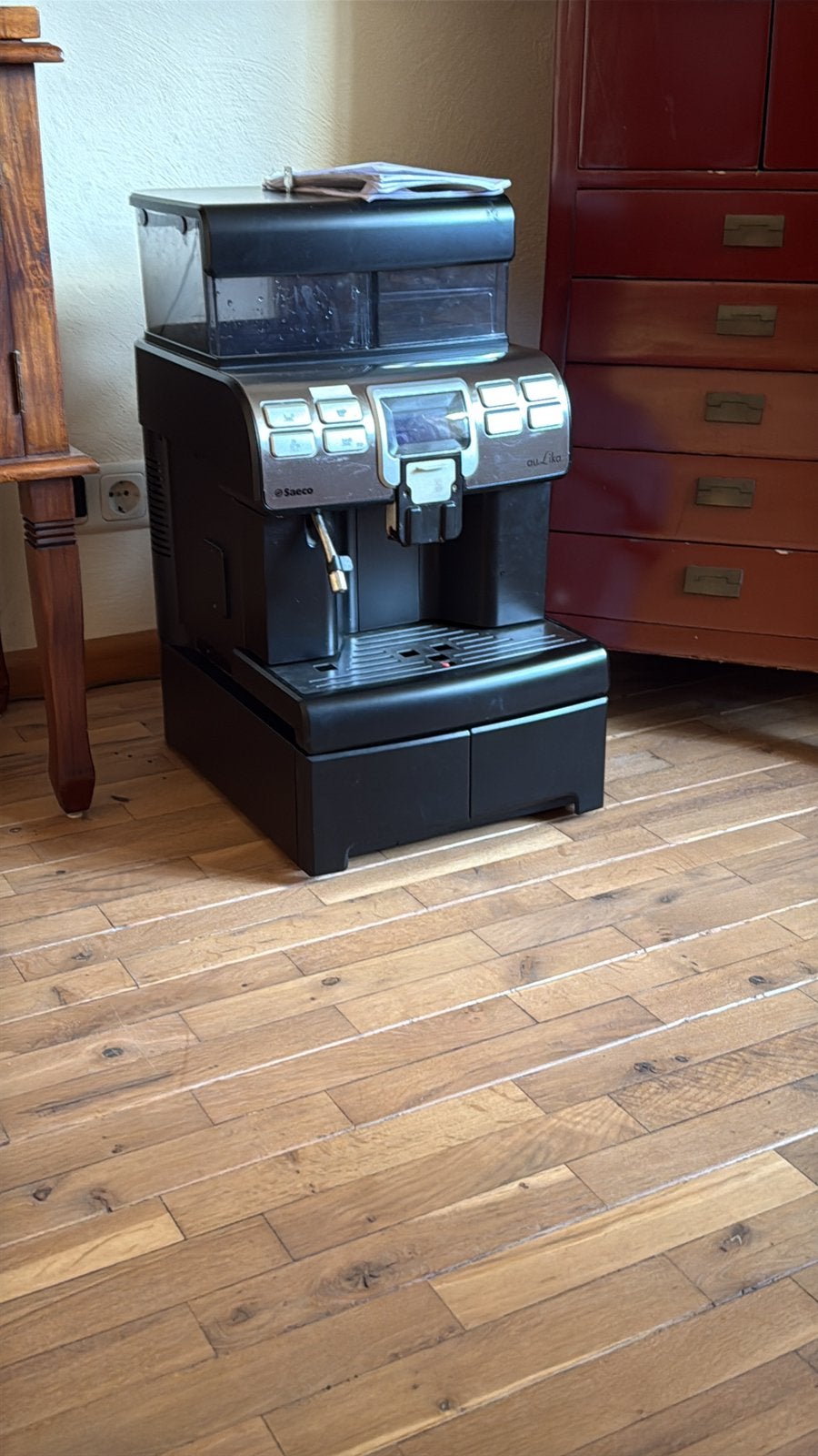 Saeco au Lika SUP040R koffiemachine, Witgoed en Apparatuur, Ophalen, Gebruikt, 10 kopjes of meer, Koffiemachine