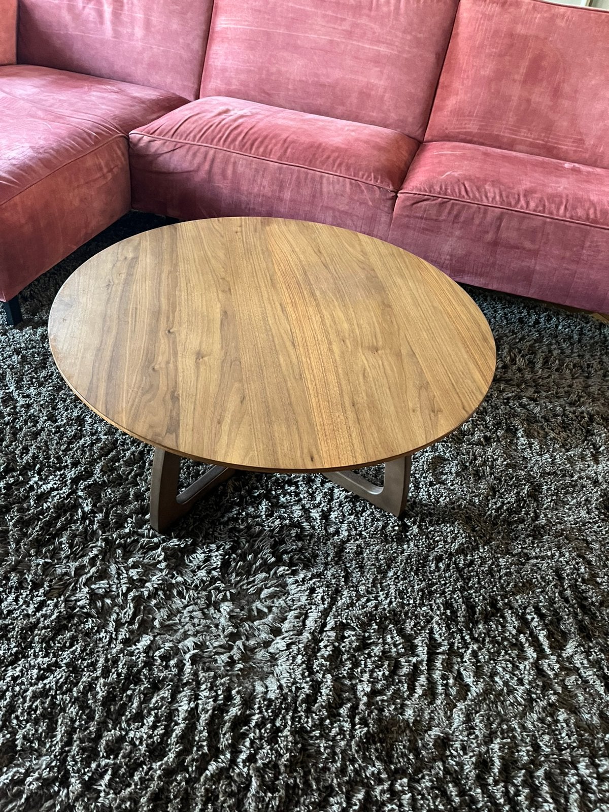 Salontafel Loods5 Kaia walnoot, Ophalen, Gebruikt, Rond, 50 tot 100 cm